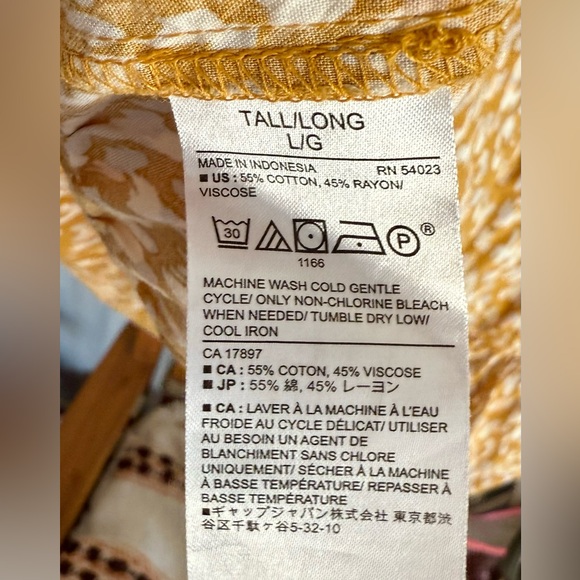 Banana Republic Yellow Dress Size Large Tall - Picture 5 of 5